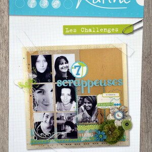 Buch Les Ateliers de Karine, Scrapbook-Buch, Fotokreationen, Fotoschneiden, Fotoanpassung, Scrap-Kreationen