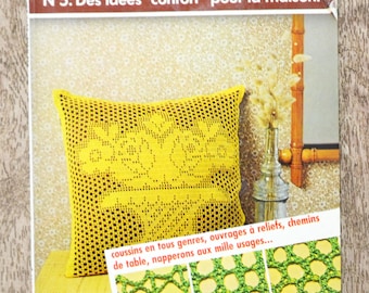 Livre L'école du crochet 5 / Des idées confort pour la maison, catalogue crochet, patron crochet, décoration au crochet, napperon au crochet