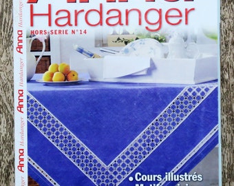 Anna Burda magazine manual works HS 14 / Hardanger, Burda magazine, embroidery pattern, hardanger embroidery, embroidered tablecloth, embroidered placemat