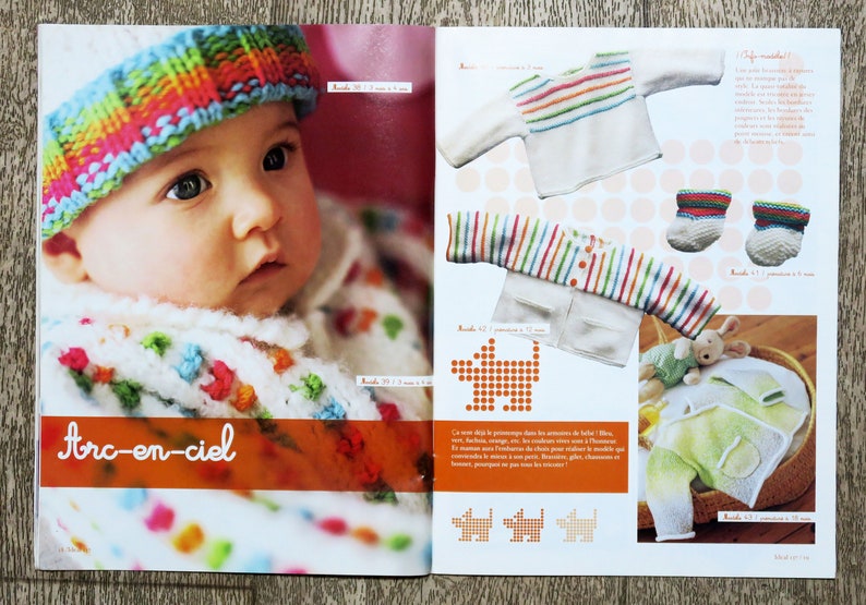 Ideal Layette Magazine 137, Strickkatalog, Strickmuster, Babystricken, gestrickte Babyausstattung, Sommerstricken, Babyoverall, Babykleid Bild 9