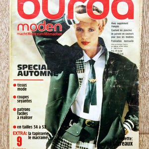 Burda Moden Magazine from September 1978, Burda magazine, Burda pattern, vintage Burda, pattern sheet, sewing technique, women&#39;s pattern