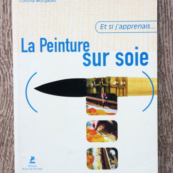 Livre Et si j'apprenais la peinture sur soie, technique de la peinture sur soie, peindre le tissu, peinture sur tissu, coussin en soie