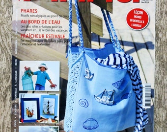 Magazine Anna Burda ouvrages manuels 08/2010, Burda magazine, patron broderie, crochet, broderie mer, tricot enfant, broderie fleurs