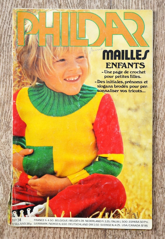 Catalogue Phildar Mailles Enfants 1982 - 49 Modèles Tricots Rentrée Des Classes - État Correct Vintage