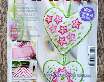 Magazine Anna Burda ouvrages manuels 05/2010, Burda magazine, patron broderie, crochet, broderie coeur, hardanger, coussin en patchwork