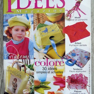Magazine Idées 16 / Printemps coloré, magazine tricot, magazine loisirs créatifs, créations DIY, patron robe, patron sac, nappe brodée