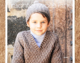 Fiche tricot Schachenmayr SMC 9 / Trachtenwolle Fine, explications tricot, tutoriel tricot, pull enfant, bonnet enfant, gilet enfant