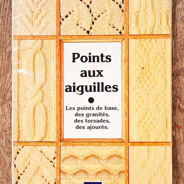 Livre Phildar Points aux aiguilles 1, points de tricot, technique tricot, explications tricot, magazine de tricot, livre de tricot, torsades