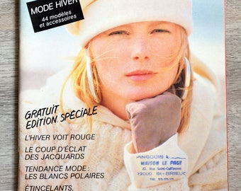 Magazine Pingouin 76 / Mode hiver, magazine tricot, catalogue tricot, tricot hiver, tricot femme, tricot vintage, pull jacquard