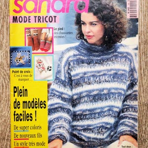 Sandra 125 Knitting Magazine / January 1995, knitting catalog, vintage knitting, openwork knitting, women&#39;s knitting, children&#39;s knitting, knitting pattern