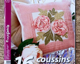 Magic patch HS magazine / 16 decorative cushions, patchwork magazine, embroidery magazine, sewing magazine, cushion pattern, appliqué