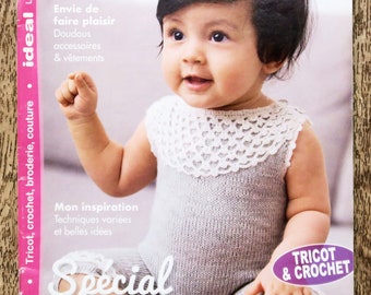 Revista Ideal Canastilla 19HS, catálogo de tejido, patrón de tejido, tejido para bebé, canastilla para tejer, patrón de crochet, canastilla de crochet, suéter para bebé