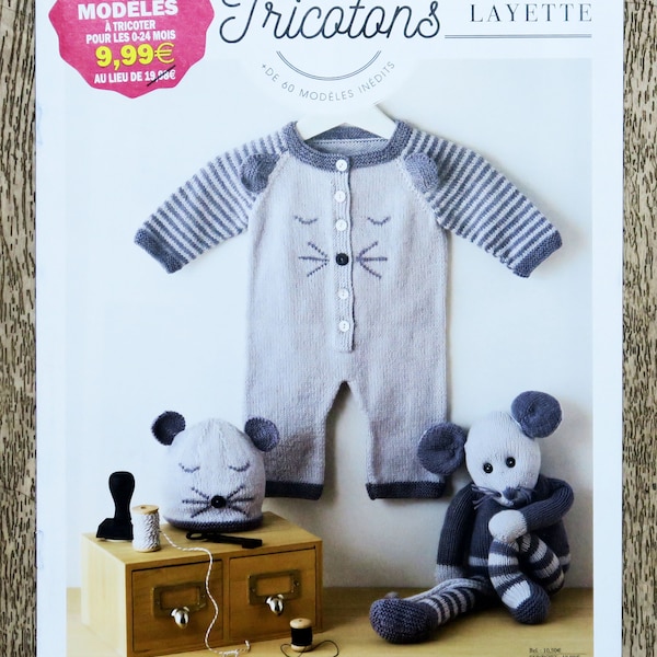 Fiche tricot Tricotons layette, explications tricot, tutoriel tricot, tricot doudou, tricot enfant, combinaison bébé, bonnet bébé