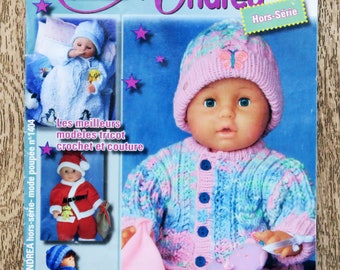 Magazin Les Créations d'Andréa 1404 besondere Puppenmode, Strickmagazin, Strickkatalog, Schnittmuster, Puppenmuster, Puppenpullover