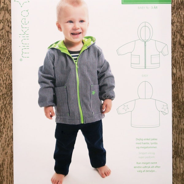 Minikrea sewing pattern pouch 20505 / Baby coat 6 months-3 years, baby pattern, coat pattern, baby jacket pattern, baby jacket pattern