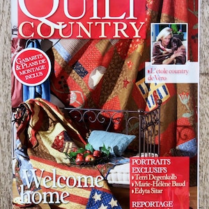 Quilt Country Magazine 14 / Welkom thuis, patchworkmagazine, naaimagazine, patchworkpatroon, patchworkplaid, koepatch
