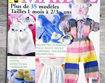 Magazine Idées bébé Maille / février-mars 2009, magazine tricot, catalogue tricot, tricot bébé, layette, chaussons bébé, couverture