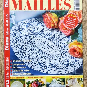 Diana Knitting Ideas Magazine 126, crochet magazine, crochet pattern, crochet doily, crochet centerpiece, crochet flower