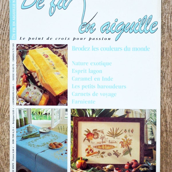 Magazine De fil en aiguille 26, magazine broderie, grilles broderie, revue broderie, magazine point de croix, broderie nature