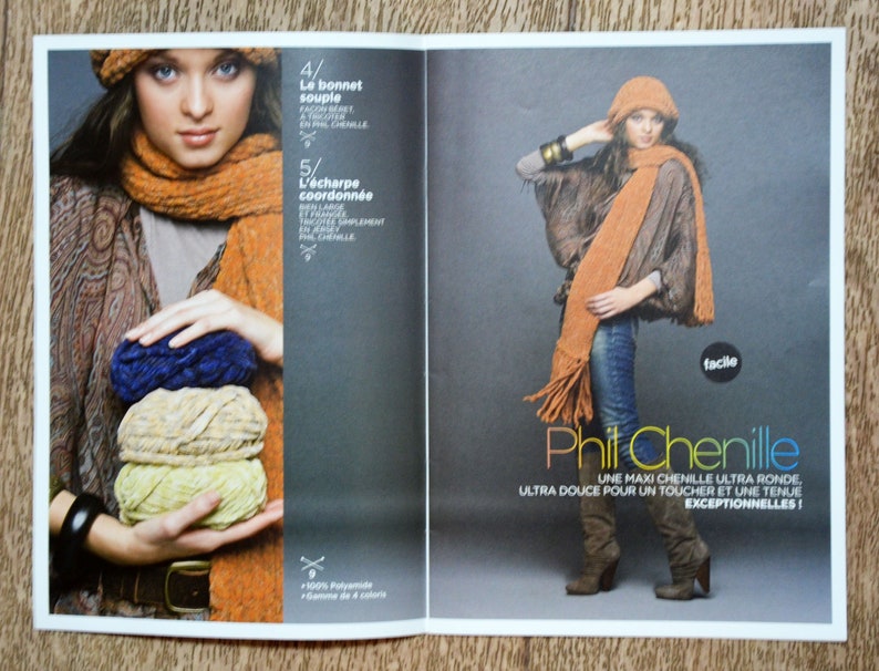 Mini magazine Phildar spécial accessoires, catalogue tricot, patron tricot, tricot hiver, accessoires tricotés, accessoires hiver, gilet image 4