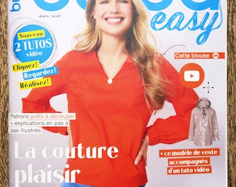 Magazine Burda Easy 2/2022 / Mars-avril, magazine couture, patron couture, Burda style, magazine Burda, patron Burda, couture facile