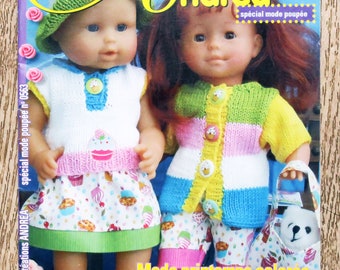 Magazine Les créations d'Andréa 0563 spécial mode poupée, magazine tricot, catalogue tricot, patron couture, patron poupée, pull poupée