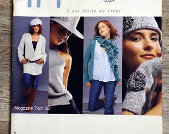 Bergère de France knitting magazine 132, knitting catalog, winter knitting, women's knitting, knitting pattern, knitted accessories, women's sweater