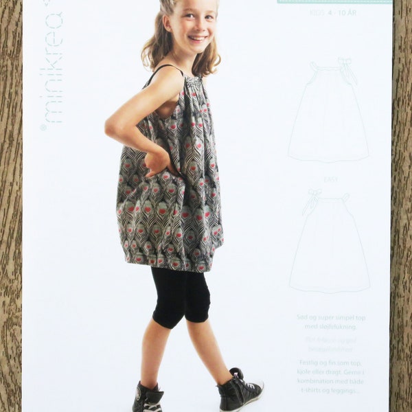 Minikrea sewing pattern pouch 30202 / Child tunic 4-10 years old, dress pattern, child pattern, tunic pattern, summer dress, long dress pattern