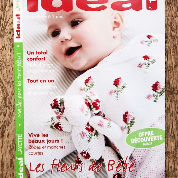 Magazine Idéal Layette 162, catalogue tricot, patron tricot, tricot bébé, layette en tricot, tricot été, combinaison bébé, robe bébé