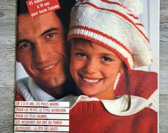 Magazine tricot Pingouin 71 / Enfants, catalogue tricot, patron tricot, tricot enfant, tricot vintage, pull enfant; accessoires tricotés