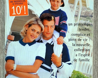 Magazine Phildar Créations 289 / Printemps, patron tricot, tricot femme, tricot homme, tricot enfant, tricot marin, tricot ajouré