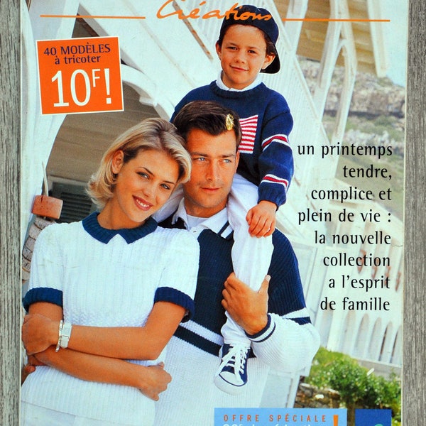 Magazine Phildar Créations 289 / Printemps, patron tricot, tricot femme, tricot homme, tricot enfant, tricot marin, tricot ajouré