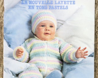 Magazine Phildar mailles layette 103, tricot vintage, catalogue Phildar, magazine tricot, revue tricot, explications tricot, layette vintage