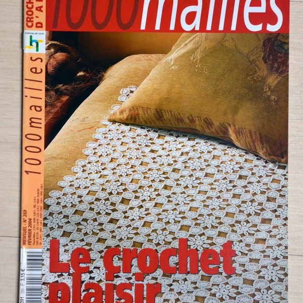 Magazine 1000 mailles 269, catalogue crochet, magazine de crochet, napperon en crochet, schéma de crochet, nappe en crochet