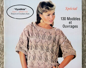 Magazine Tricots chics collection reliée / 130 modèles et ouvrages, tricot vintage, catalogue tricot, magazine tricot, patron crochet