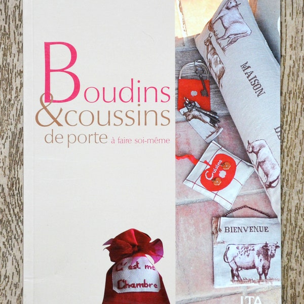 Livre Boudins et coussins de porte à faire soi-même, livre de broderie, livre de point de croix, messages brodés, lettres brodées