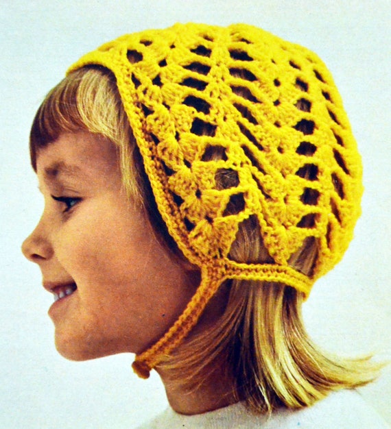 Tutoriel Bonnet Au Crochet Pour Enfant Vintage Etsy