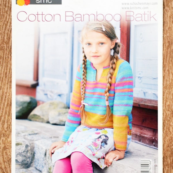 Fiche tricot Schachenmayr SMC 16 / Cotton Bamboo Batik, explications tricot, tutoriel tricot, pull enfant, pull rayé, robe enfant, top