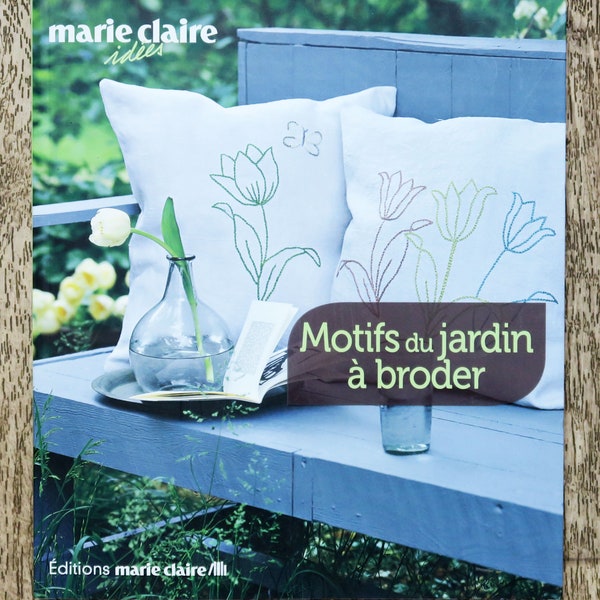 Livre Motifs du jardin à broder, livre de broderie, broderie au point de croix, broderie nature, broderie fleurs, broderie légumes