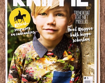 Magazine couture Knippie 5 / octobre-novembre 2016, patron couture, patron enfant, magazine Knipmode enfant, patron robe, patron pantalon