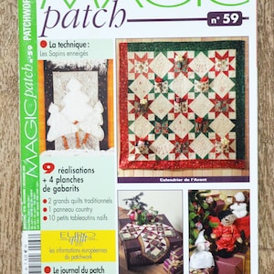 Magazine Magic patch 59, patchwork magazine, patchwork pattern, sewing pattern, sewing magazine, patchwork plaid, Christmas patchwork
