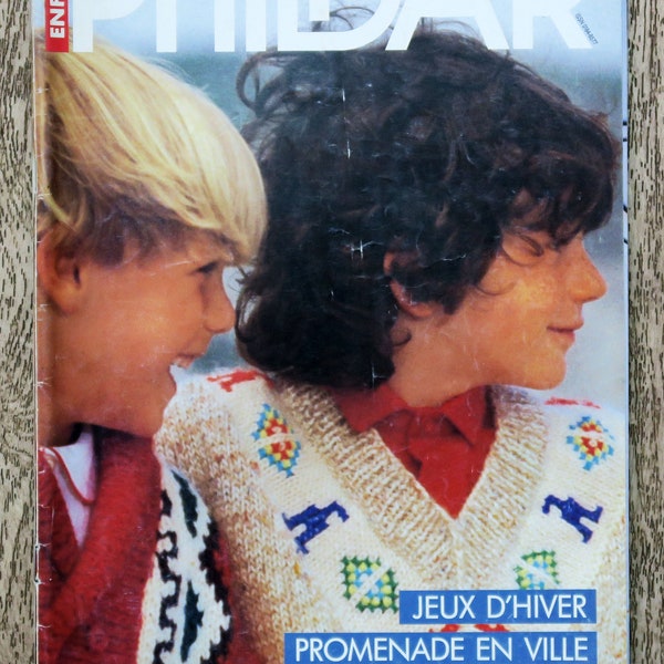 Magazine Phildar mailles 137, catalogue Phildar, magazine tricot, tricot vintage, tricot enfant, pull enfant, tricot jacquard