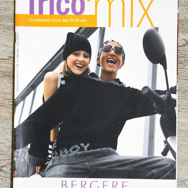 Magazine Bergère de France 136 / Tricot'mix, magazine tricot, catalogue tricot, explications tricot, patron tricot, accessoires tricotés
