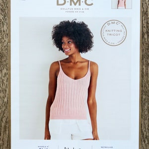 Knitting sheet DMC 7148 / Women's top, knitting magazine, knitting explanations, knit tank top, knitting tutorial, women's top, women's tank top image 2