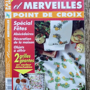 Mains et Merveilles Magazine 27 / Speciale vacanze, rivista di ricamo, rivista di punto croce, schema punto croce, ricamo natalizio
