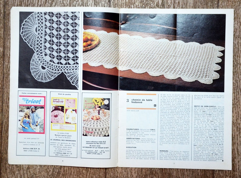 Magazine Tout le tricot / Le crochet et le tricot d'art 40, magazine crochet, crochet vintage, décoration au crochet, patron crochet image 7