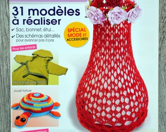 Magazine Créations faciles au crochet 4 / 31 modèles à réaliser, explications crochet, décorations au crochet, doudou au crochet, bonnet