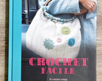 NEUF / Livre Crochet facile, 35 créations vintage, patron crochet, technique crochet, décoration au crochet, technique crochet