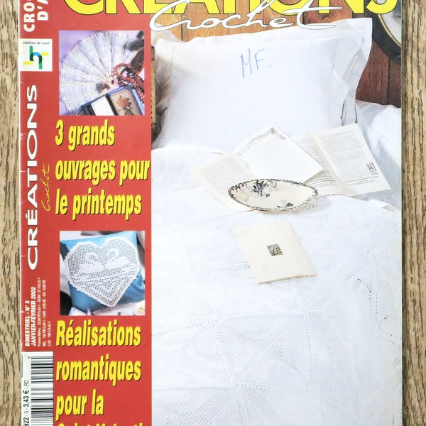 Magazine Créations crochet 5, catalogue crochet, patron crochet, décoration en crochet, nappe crochetée, napperon au crochet