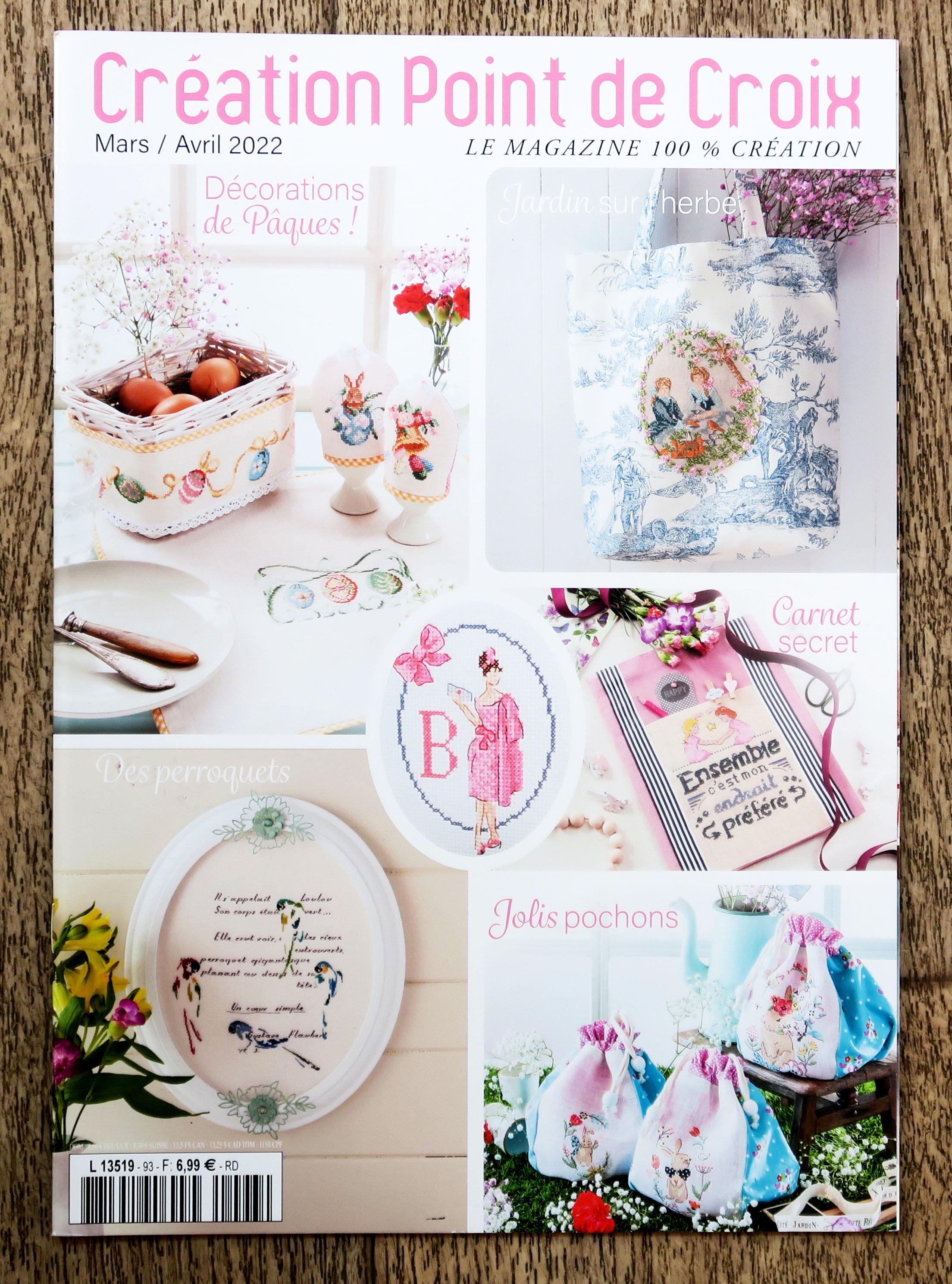 Création Point De Croix Magazine 93 / March-april 2022, Embroidery